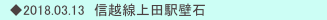 　◆2018.03.13　信越線上田駅壁石
