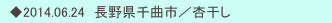 　◆2014.06.24　長野県千曲市／杏干し